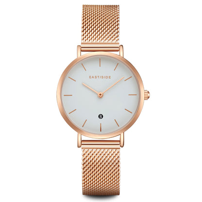 Damen Quarzuhr roségold Edelstahl roségold