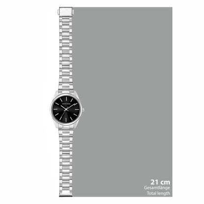 Damen Quarzuhr silber Edelstahl silber