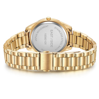 Damen Quarzuhr gelbgold Edelstahl gelbgold