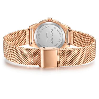 Damen Quarzuhr roségold Edelstahl roségold
