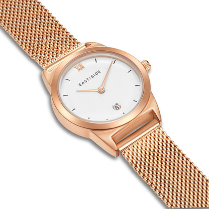 Damen Quarzuhr roségold Edelstahl roségold