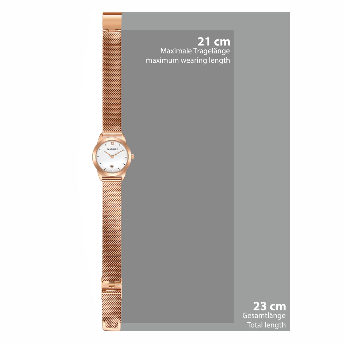 Damen Quarzuhr roségold Edelstahl roségold