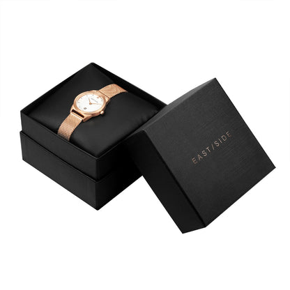 Damen Quarzuhr roségold Edelstahl roségold