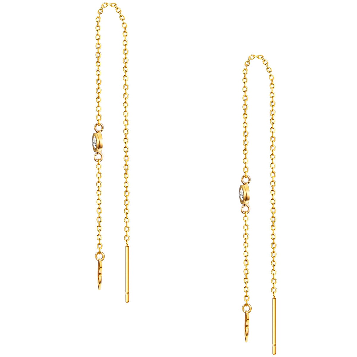 Ohrhänger Edelstahl gelbgold Preciosa weiß