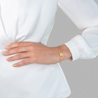 Armband Edelstahl gelbgold Zirkonia weiß