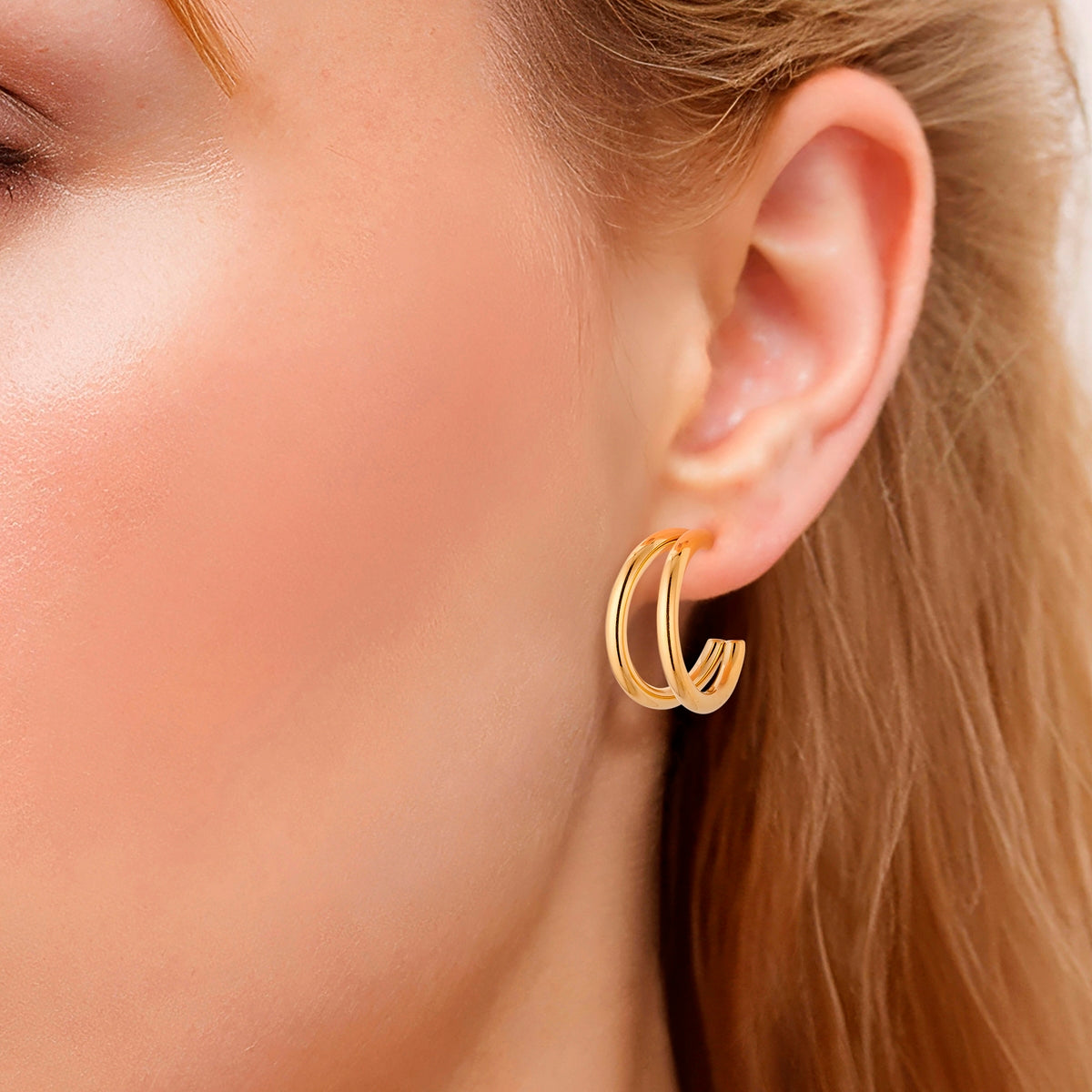 Creolen Edelstahl gelbgold