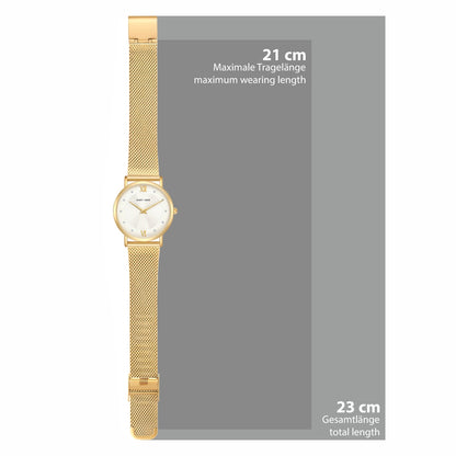Damen Quarzuhr gelbgold Edelstahl gelbgold