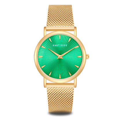 Damen Quarzuhr gelbgold Edelstahl gelbgold