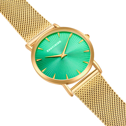 Damen Quarzuhr gelbgold Edelstahl gelbgold