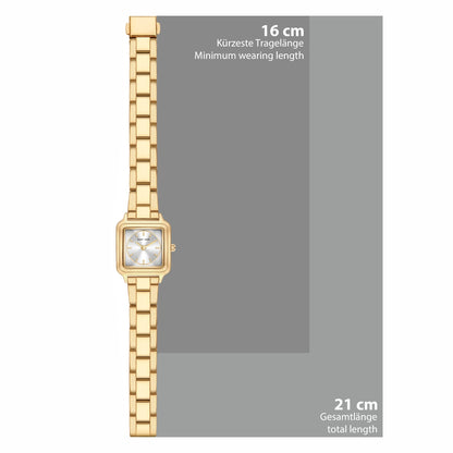 Damen Quarzuhr gelbgold Edelstahl gelbgold