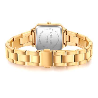 Damen Quarzuhr gelbgold Edelstahl gelbgold
