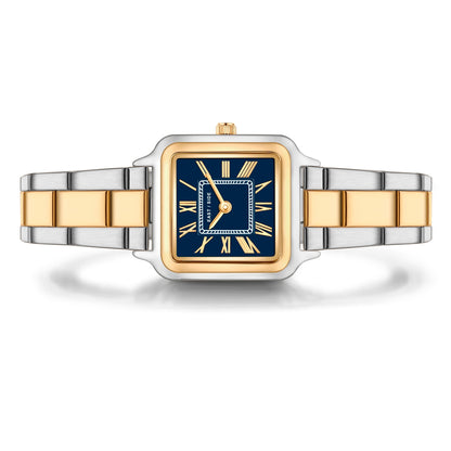Damen Quaruhr bicolor Edelstahl bicolor