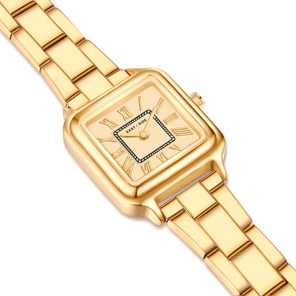 Damen Quarzuhr gelbgold Edelstahl gelbgold