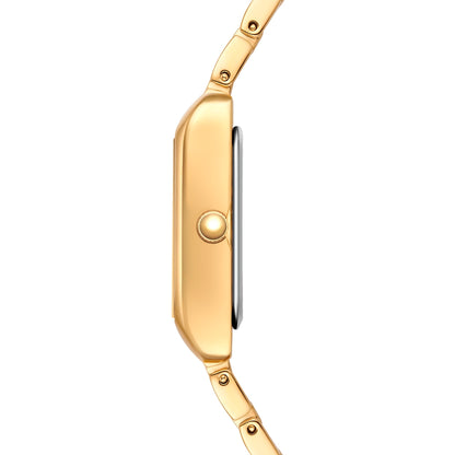 Damen Quarzuhr gelbgold Metall-Legierung gelbgold
