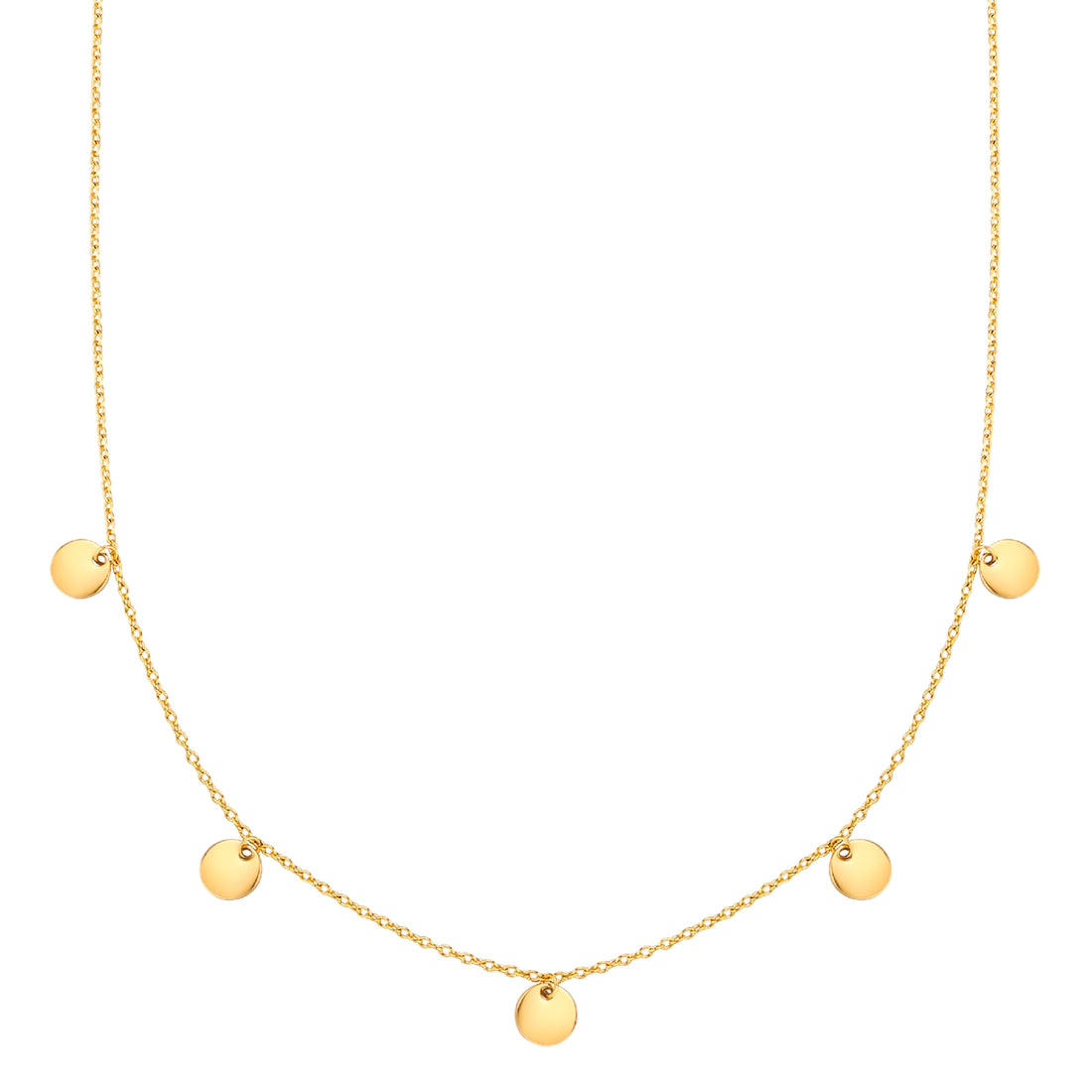 Kette mit Anhänger Edelstahl gelbgold