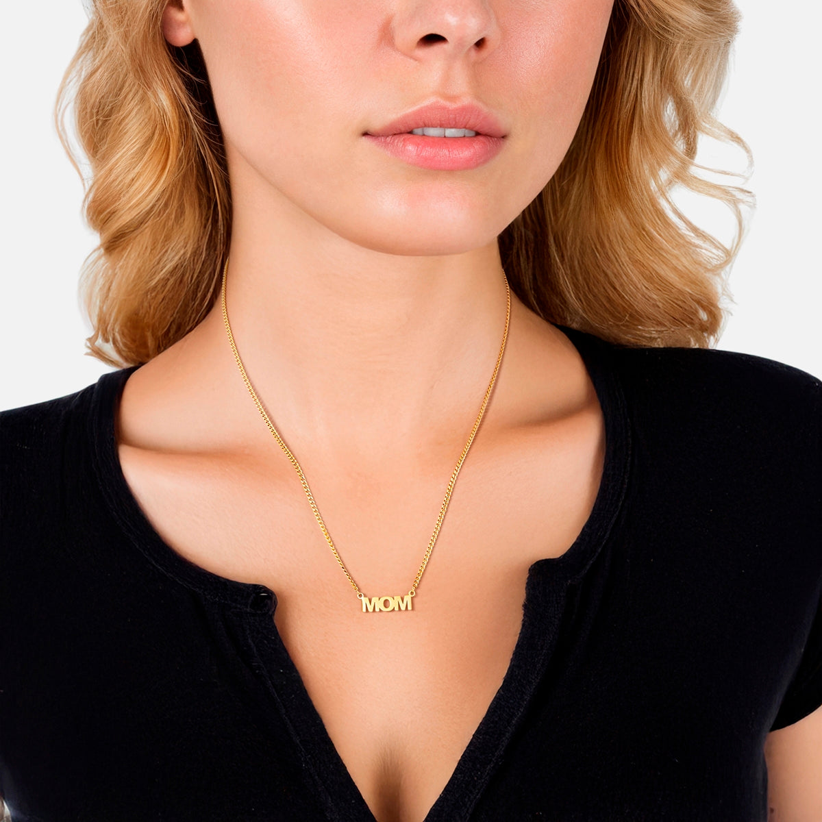 Kette mit Anhänger Edelstahl gelbold