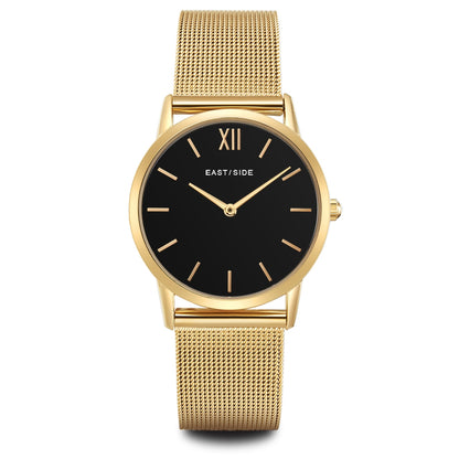 Damen Quarzuhr gelbgold Edelstahl gelbgold