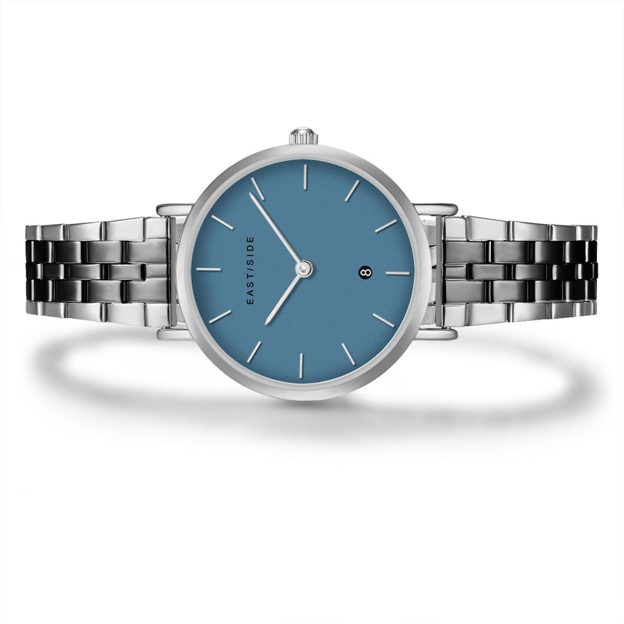 Damen Quarzuhr silber Edelstahl silber/anthrazit