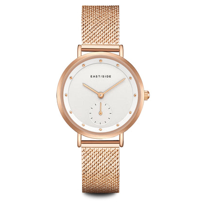Damen Quarzuhr roségold Edelstahl roségold