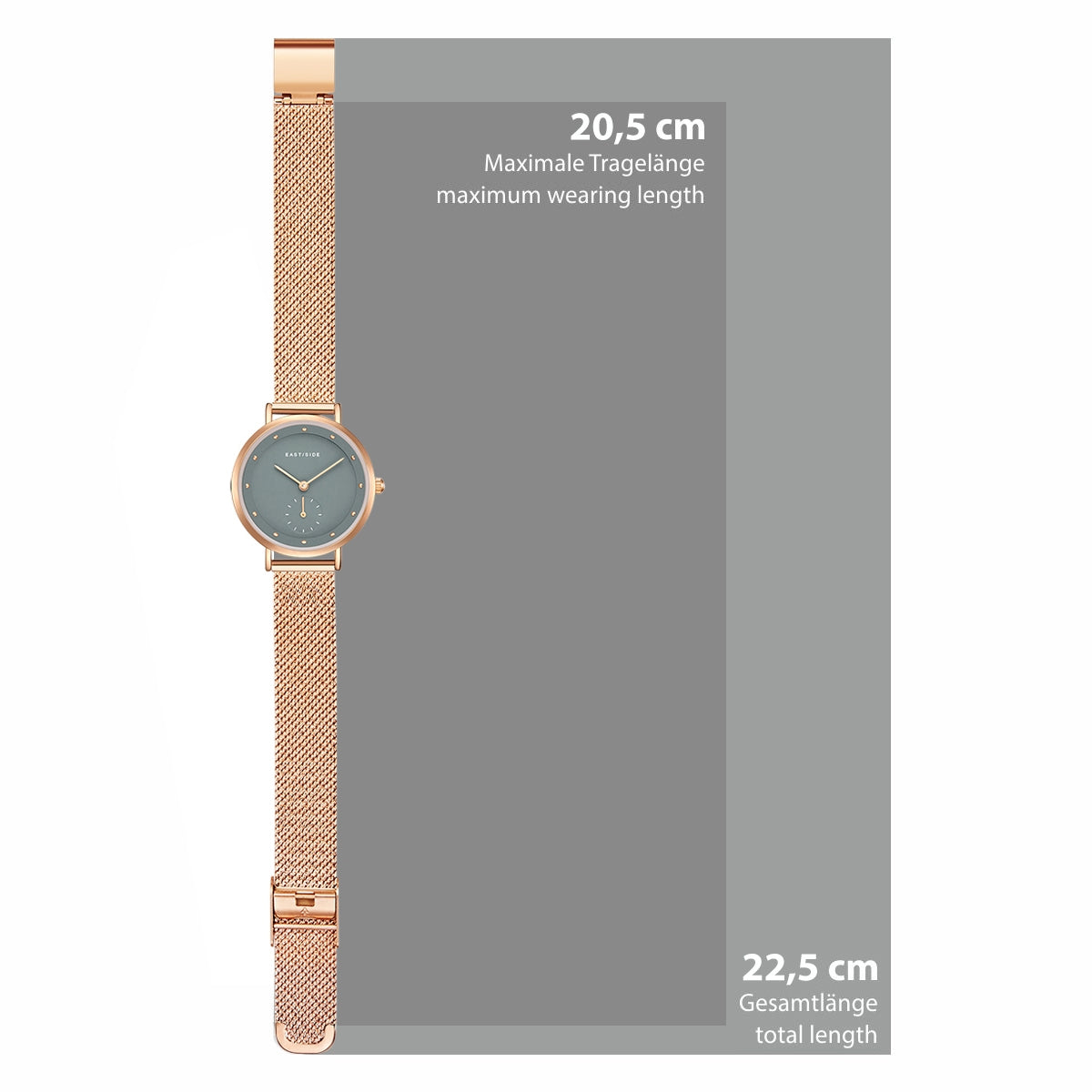 Damen Quarzuhr roségold Edelstahl roségold