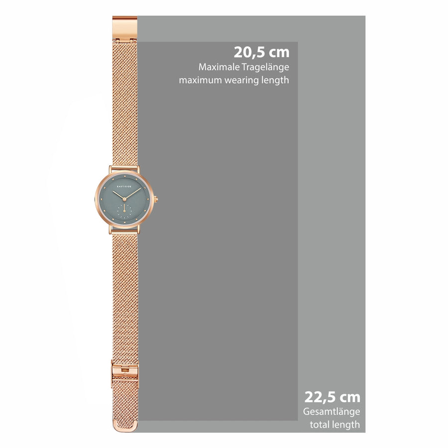 Damen Quarzuhr roségold Edelstahl roségold