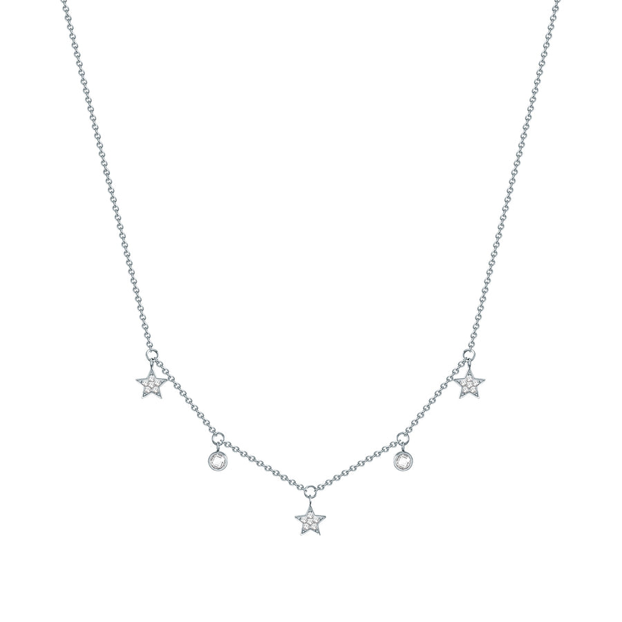 Kette mit Anhänger Edelstahl Preciosa weiß