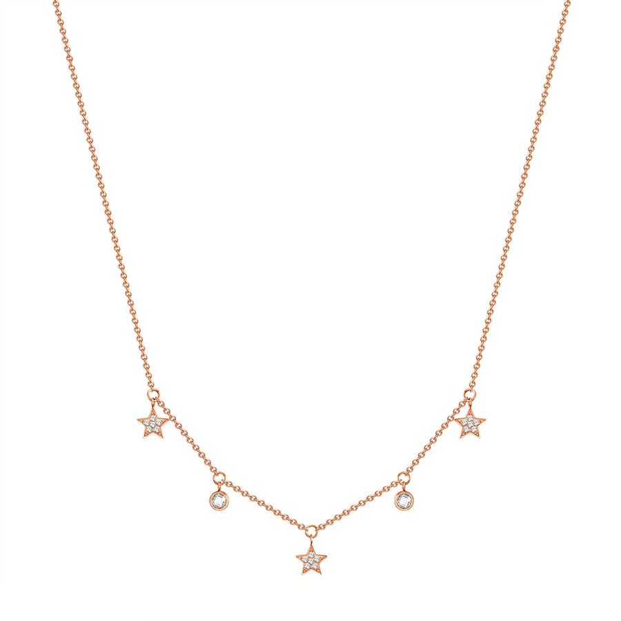 Kette mit Anhänger Edelstahl roségold Preciosa weiß